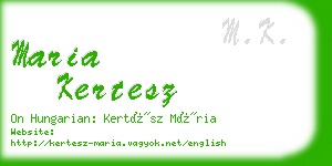 maria kertesz business card